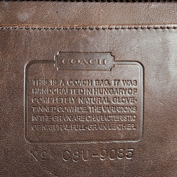 Vintage Coach Mahogany Duffle Sac #9085 - Picture 3 of 15